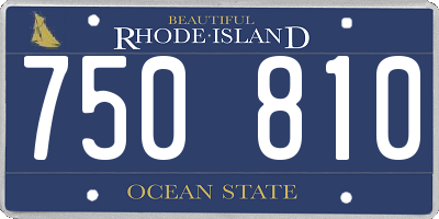 RI license plate 750810