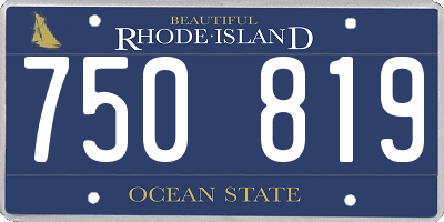 RI license plate 750819