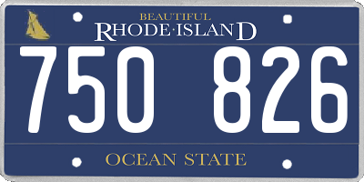 RI license plate 750826