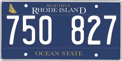 RI license plate 750827