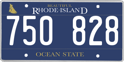 RI license plate 750828