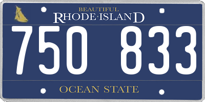 RI license plate 750833