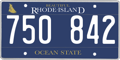 RI license plate 750842