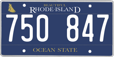 RI license plate 750847