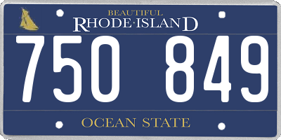 RI license plate 750849