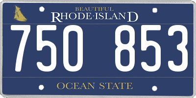 RI license plate 750853