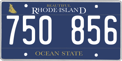 RI license plate 750856