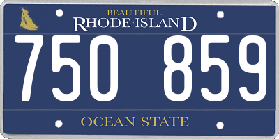 RI license plate 750859