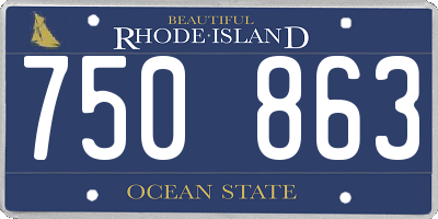 RI license plate 750863