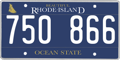 RI license plate 750866