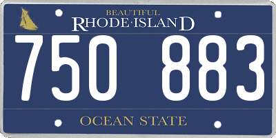 RI license plate 750883