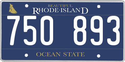 RI license plate 750893
