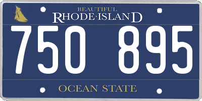 RI license plate 750895