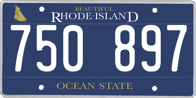 RI license plate 750897