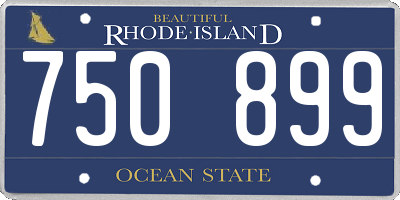 RI license plate 750899