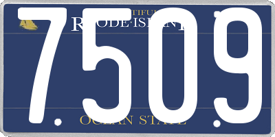 RI license plate 7509