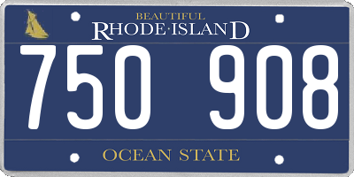 RI license plate 750908