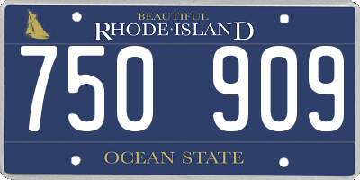 RI license plate 750909