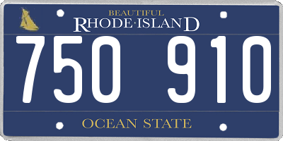 RI license plate 750910