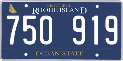 RI license plate 750919