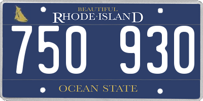 RI license plate 750930