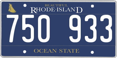 RI license plate 750933