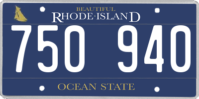 RI license plate 750940