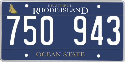 RI license plate 750943