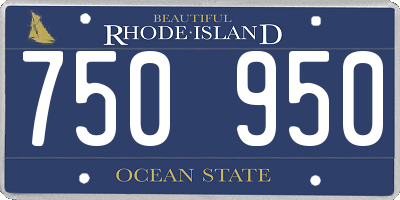 RI license plate 750950