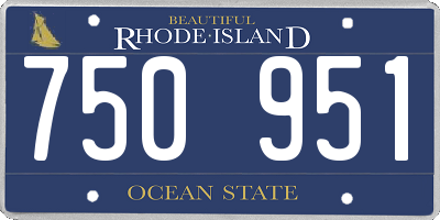 RI license plate 750951