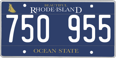 RI license plate 750955