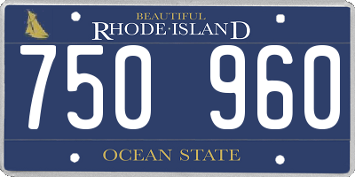 RI license plate 750960