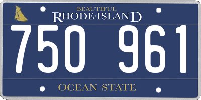 RI license plate 750961