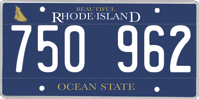 RI license plate 750962