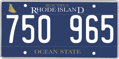 RI license plate 750965
