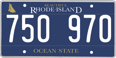 RI license plate 750970