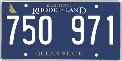 RI license plate 750971