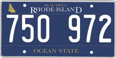 RI license plate 750972