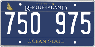 RI license plate 750975