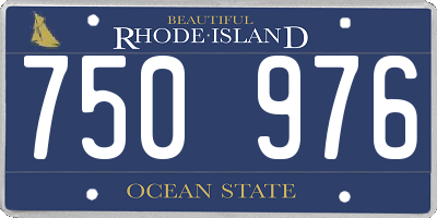 RI license plate 750976