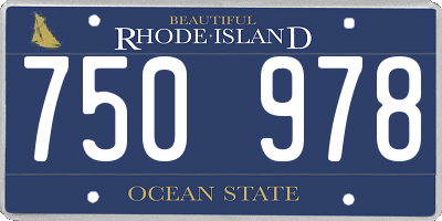 RI license plate 750978