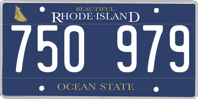 RI license plate 750979