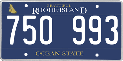 RI license plate 750993