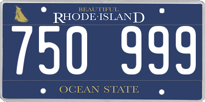 RI license plate 750999