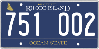 RI license plate 751002