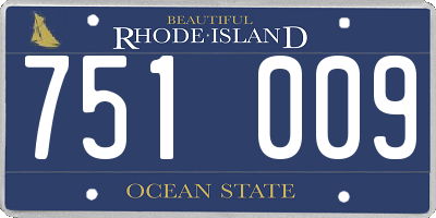 RI license plate 751009