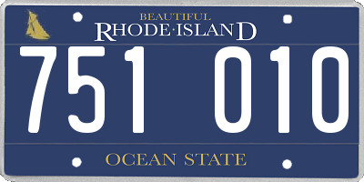 RI license plate 751010