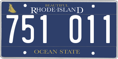 RI license plate 751011