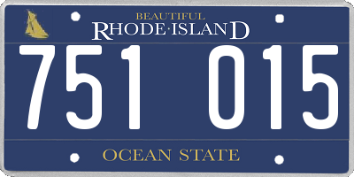 RI license plate 751015