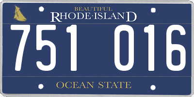 RI license plate 751016